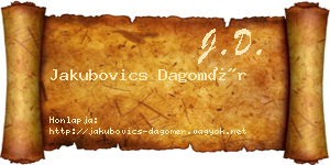 Jakubovics Dagomér névjegykártya